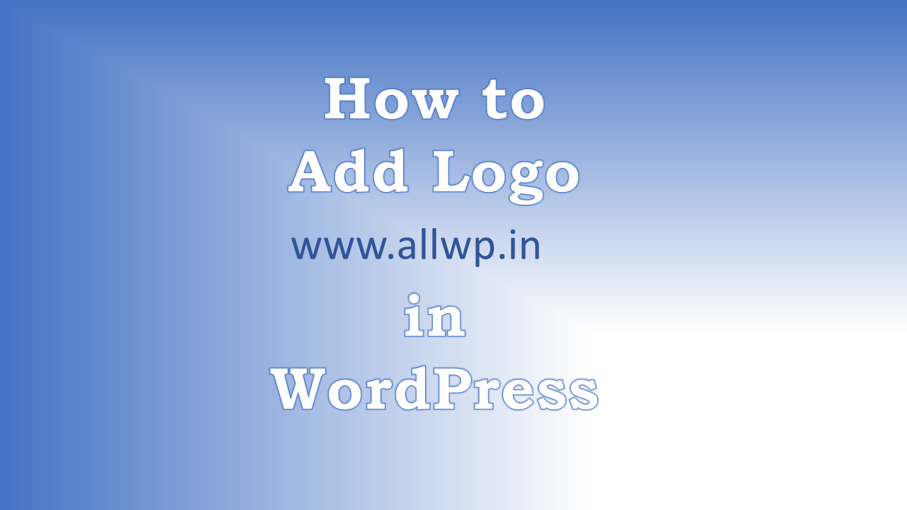 how to add logo in WordPress