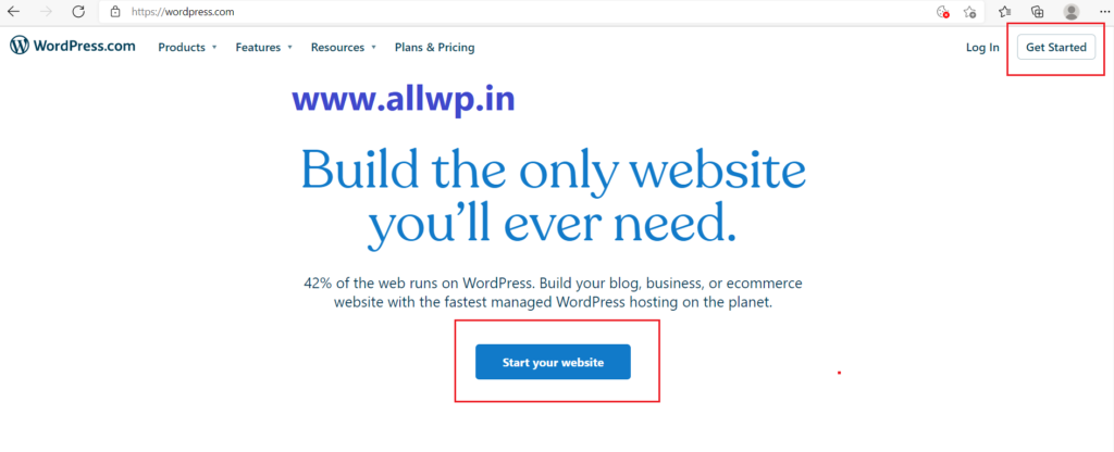 step 1 free wordpress website