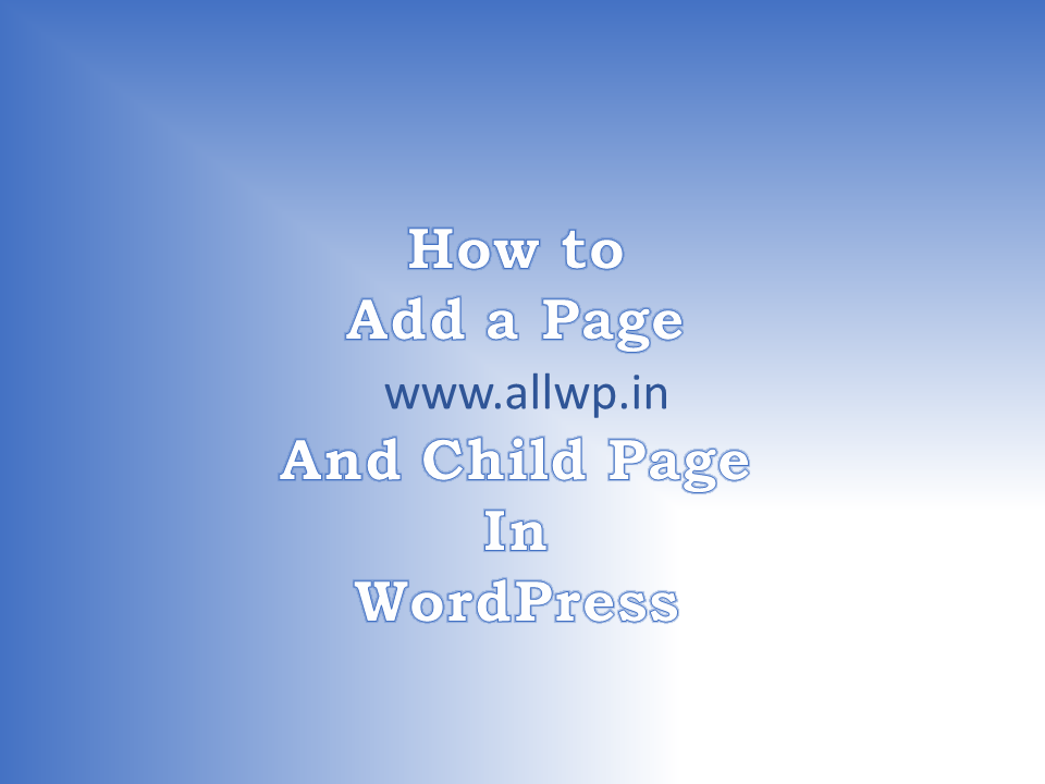 How to Add a Page in WordPress